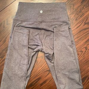 Lulu lemon leggings. Heather gray.